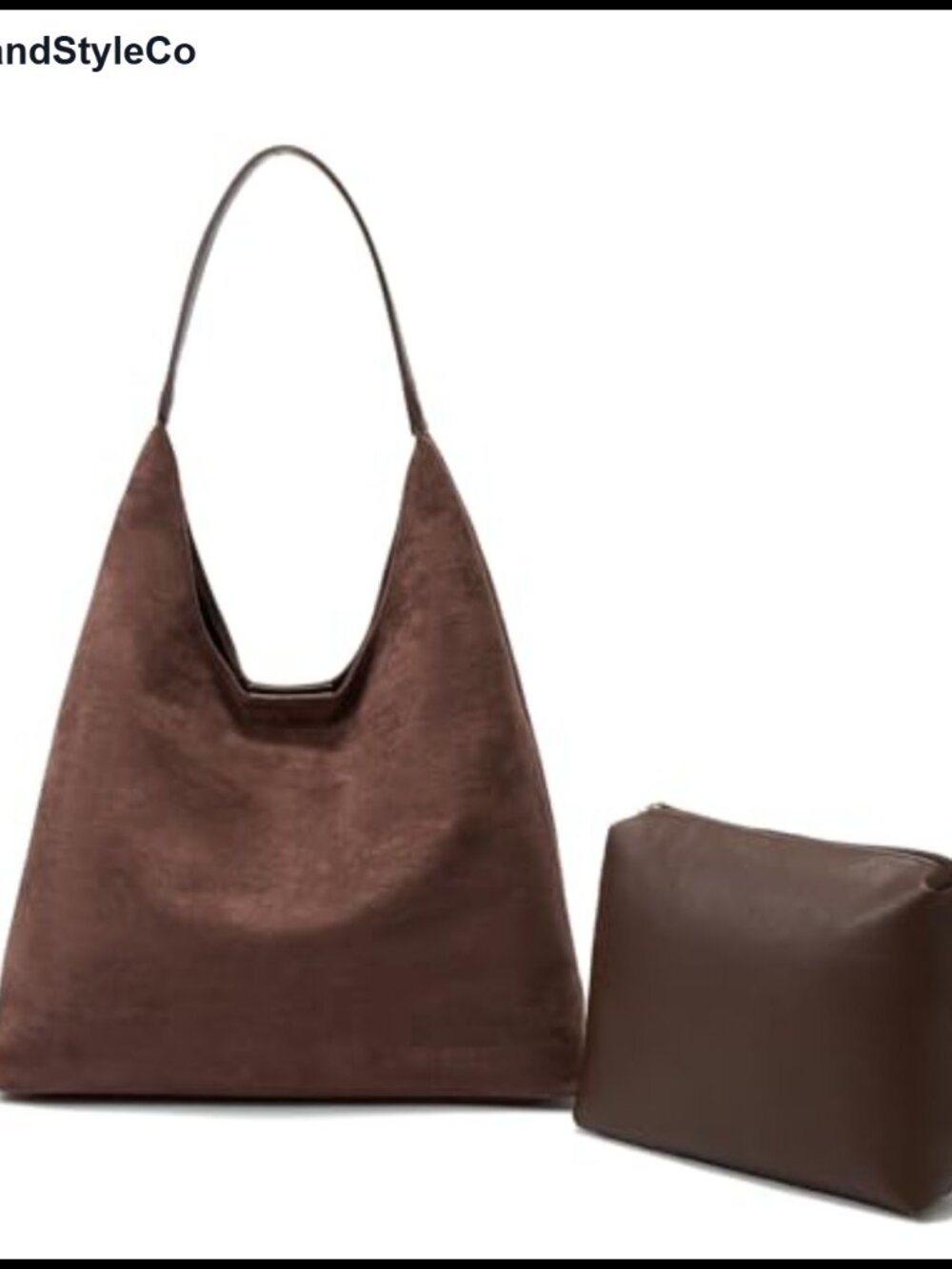 Suede Hobo Bag Lightweight Slouchy Shoulder Handbag Large Tote for Women